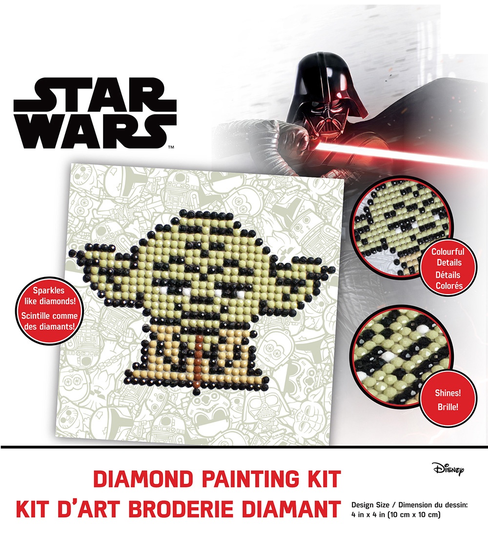 Camelot Dotz Diamond Art Kit 4X4-Star Wars - Yoda Fun